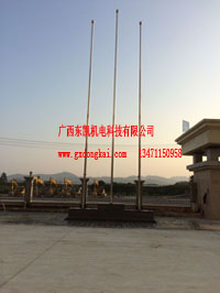 百色田东矿物局三根旗杆